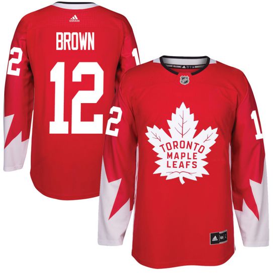 2017 NHL Toronto Maple Leafs Men #12 Connor Brown red jersey